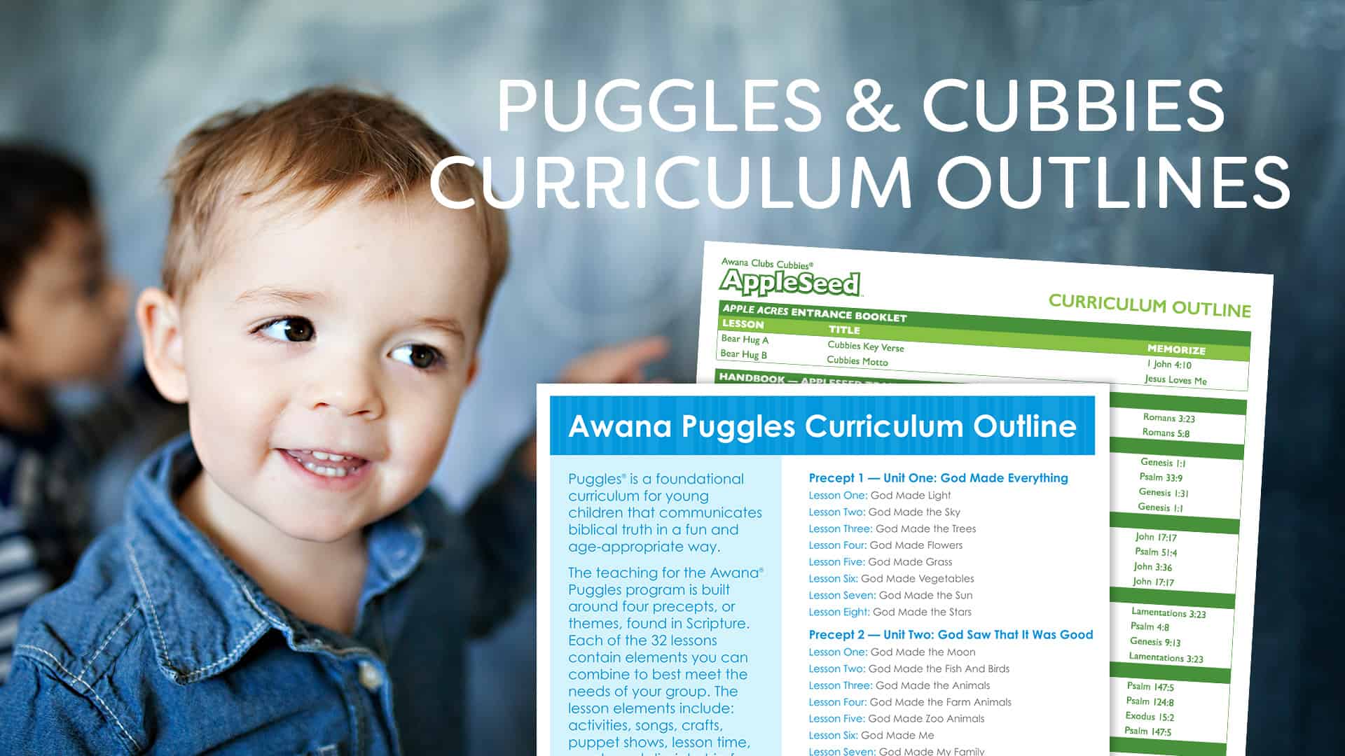 Puggles and Cubbies Curriculum Outlines Awana
