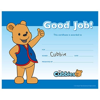 Awana Cubbies Recognition Certificate (10 Pack) Awana Awana Cubbies Recognition Certificate (10 Pack) Awana