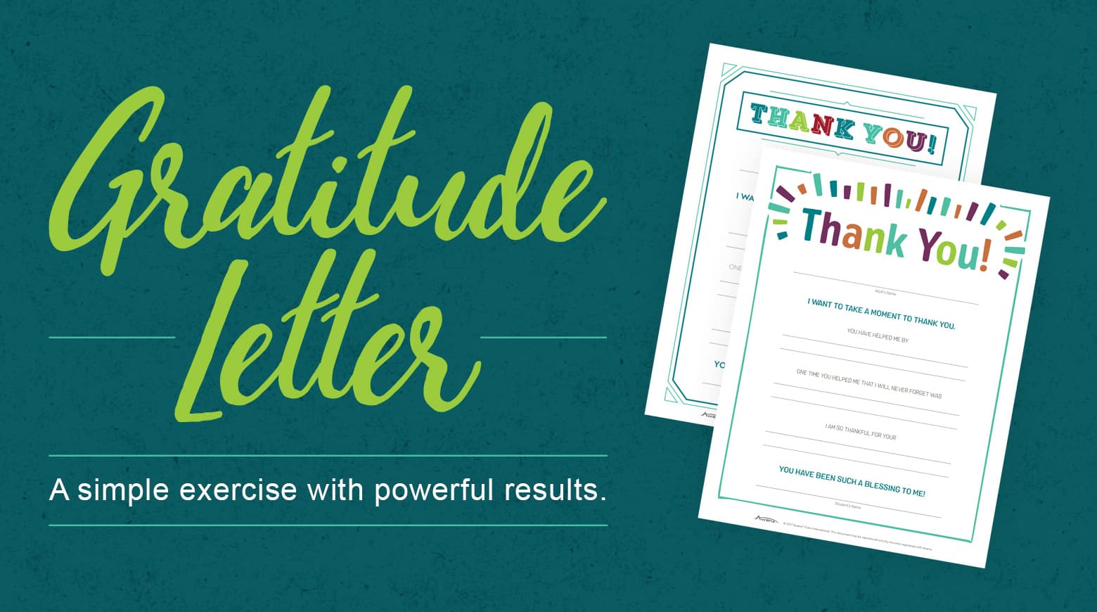 Gratitude Letter Awana