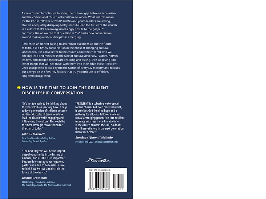 Resilient book - Awana Back Cover